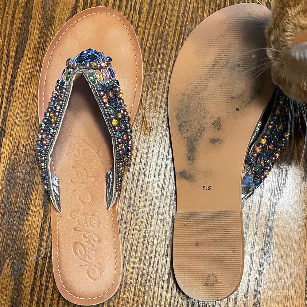 Naughty Monkey Bejeweled Sandals - Multicolor